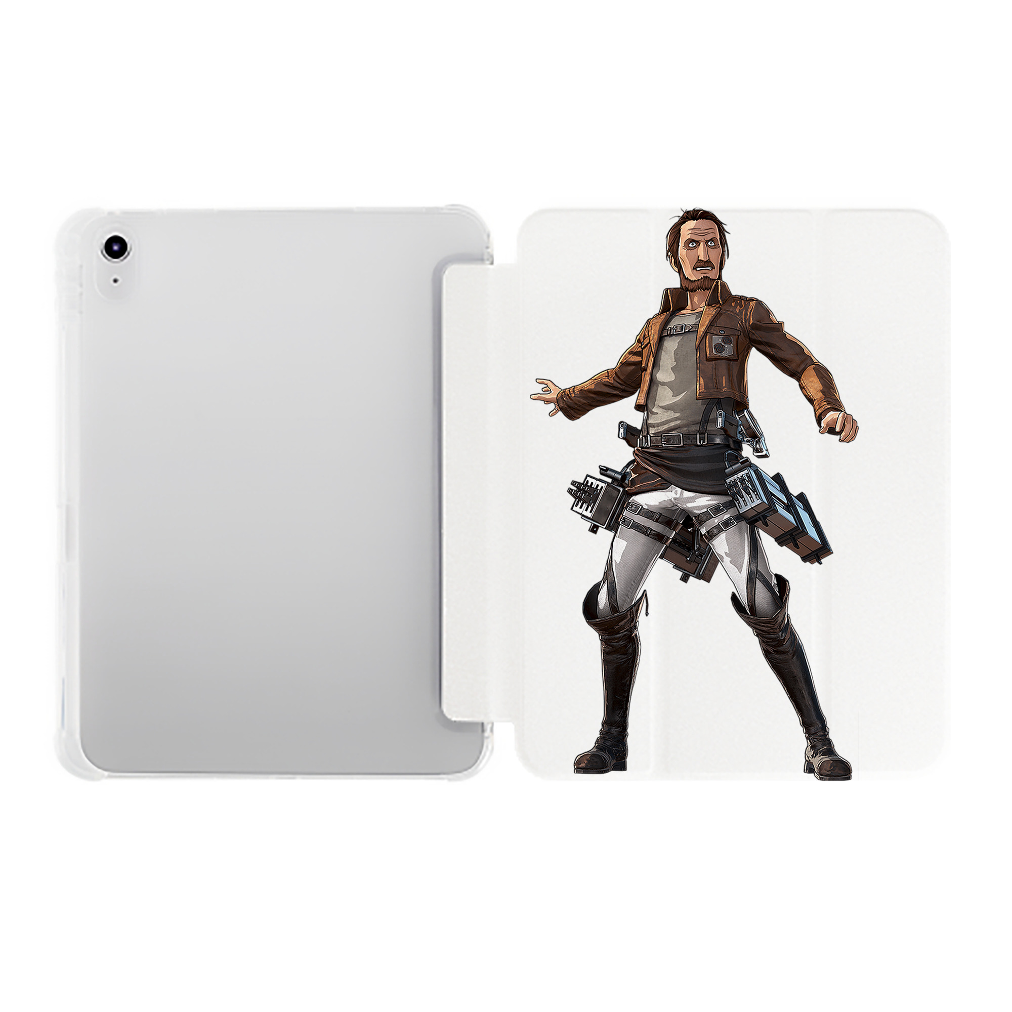 （画像用） 進撃の巨人 Attack on Titan IPad ケース ペン収納付き 三つ折りスタンド PUレザー×シリコン 対応機種9.5/10.5/10.9インチ